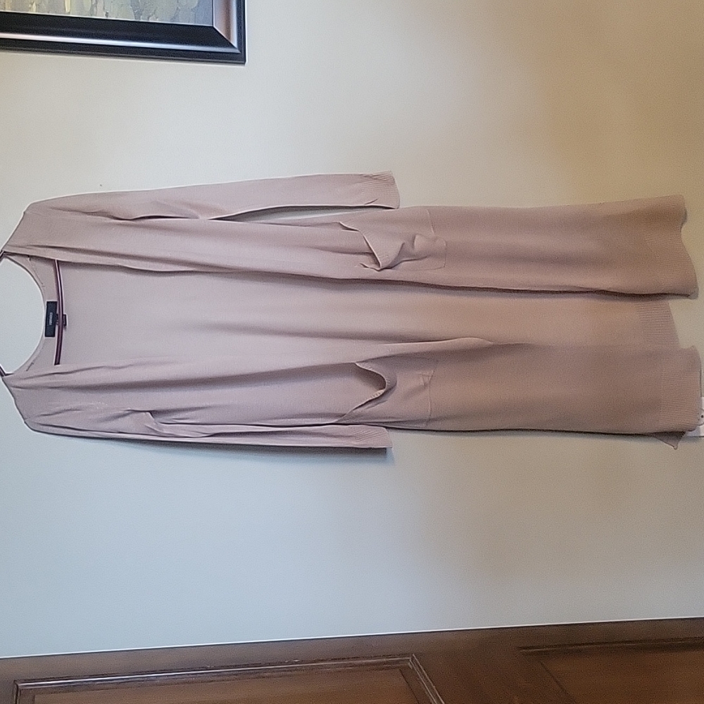 Forever 21 size small caramel taupe sweater duster pockets